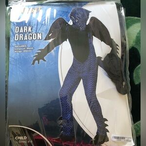 Spirit Dark Dragon Kids Costume - Black and Blue